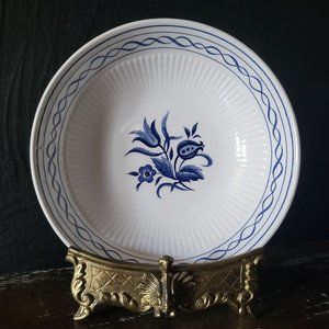 Vintage Amcrest Concord Ironstone Coupe Cereal Bowl, Blue and White Ironstone
